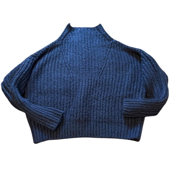 A57-Few Moda Navy blue wool blend sweater #winter - Picture 1 of 6